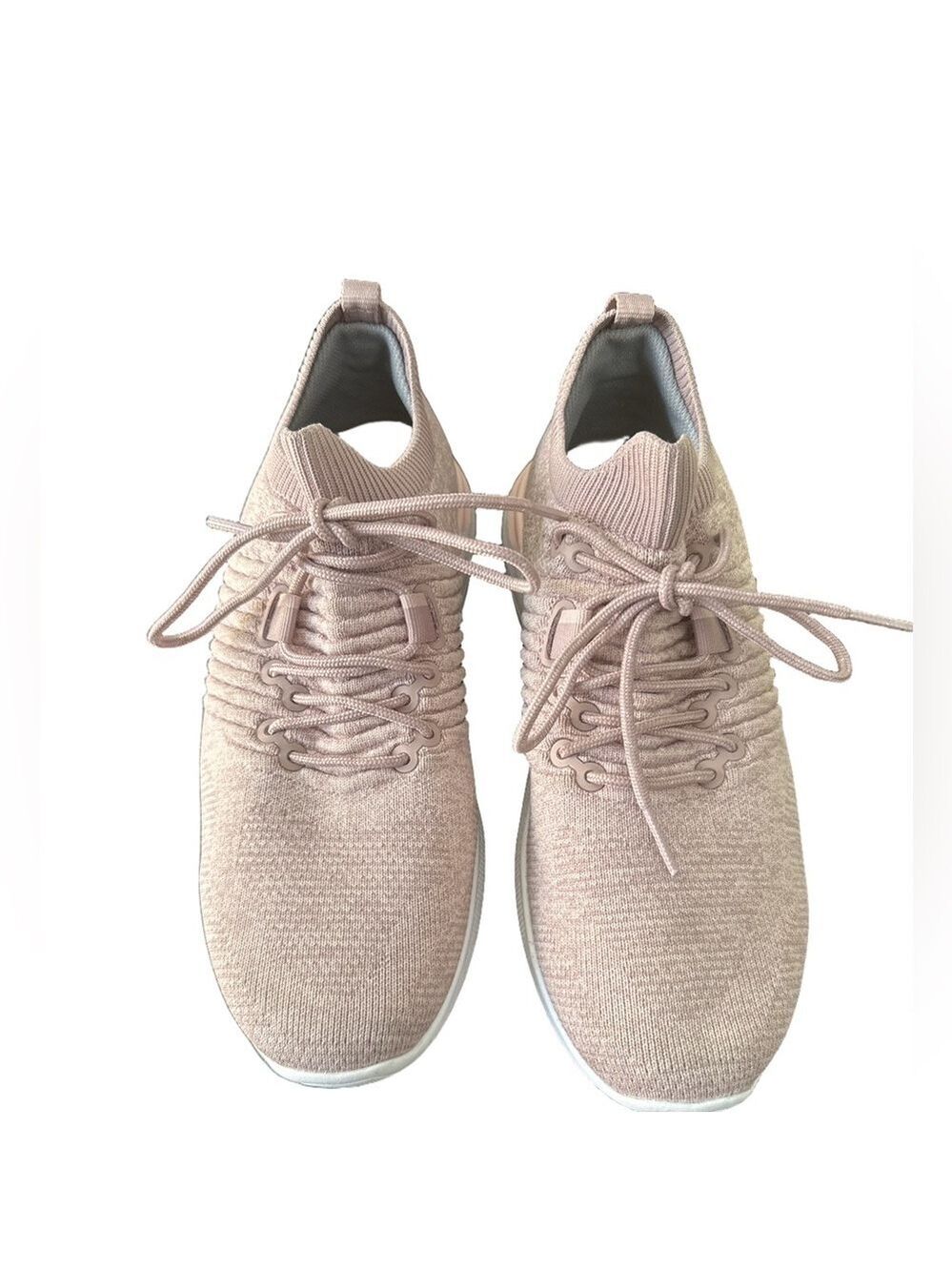 Women's  FootJoy Flex XP Mauve Stylish Knit Slip on Lace Up Sneakers. Size 7